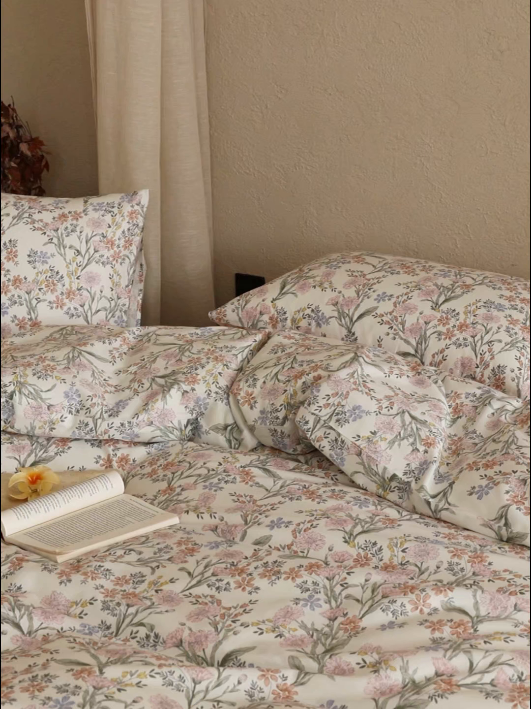 91家纺网 家纺一手货源 找家纺 棉眠 2026新款全棉纯棉印花四件套 花海