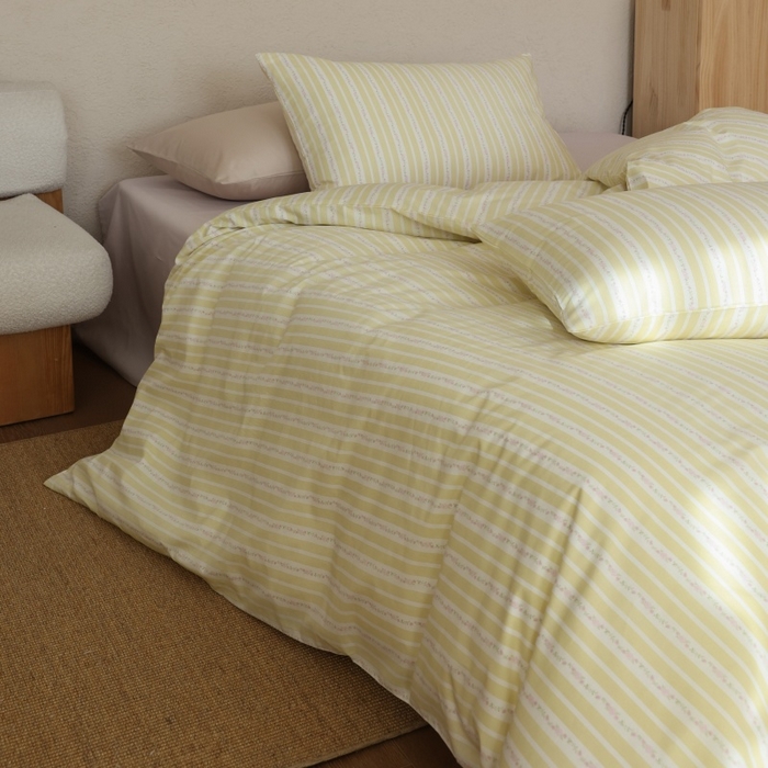 91家纺网 家纺一手货源 找家纺 棉眠 2026新款全棉纯棉印花四件套 橘子汽水