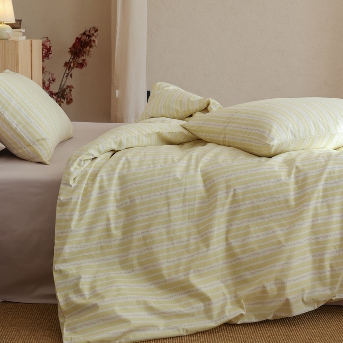 91家纺网 家纺一手货源 找家纺 棉眠 2026新款全棉纯棉印花四件套 橘子汽水