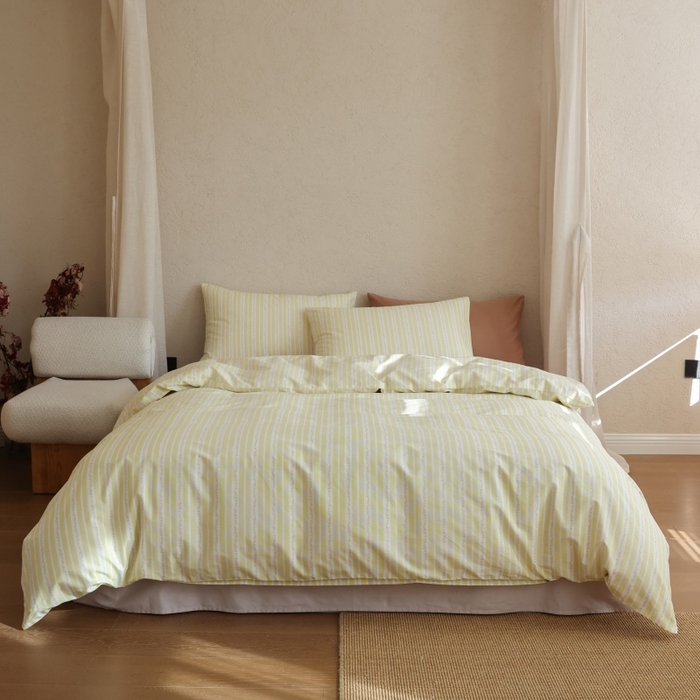 91家纺网 家纺一手货源 找家纺 棉眠 2026新款全棉纯棉印花四件套 橘子汽水