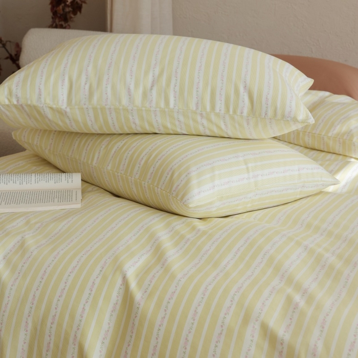 91家纺网 家纺一手货源 找家纺 棉眠 2026新款全棉纯棉印花四件套 橘子汽水