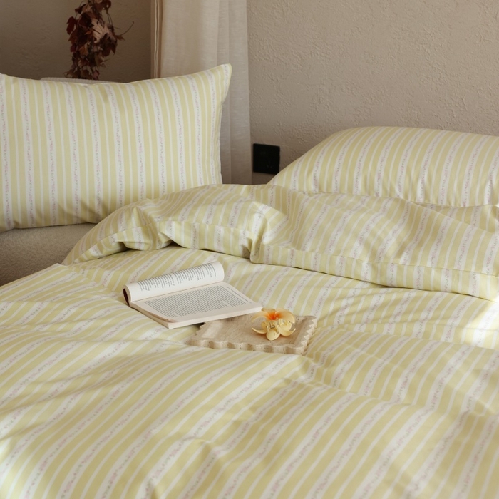 91家纺网 家纺一手货源 找家纺 棉眠 2026新款全棉纯棉印花四件套 橘子汽水