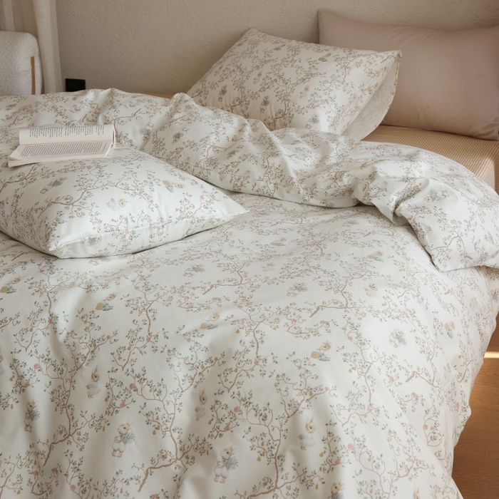 91家纺网 家纺一手货源 找家纺 棉眠 2026新款全棉纯棉印花四件套 森林来信