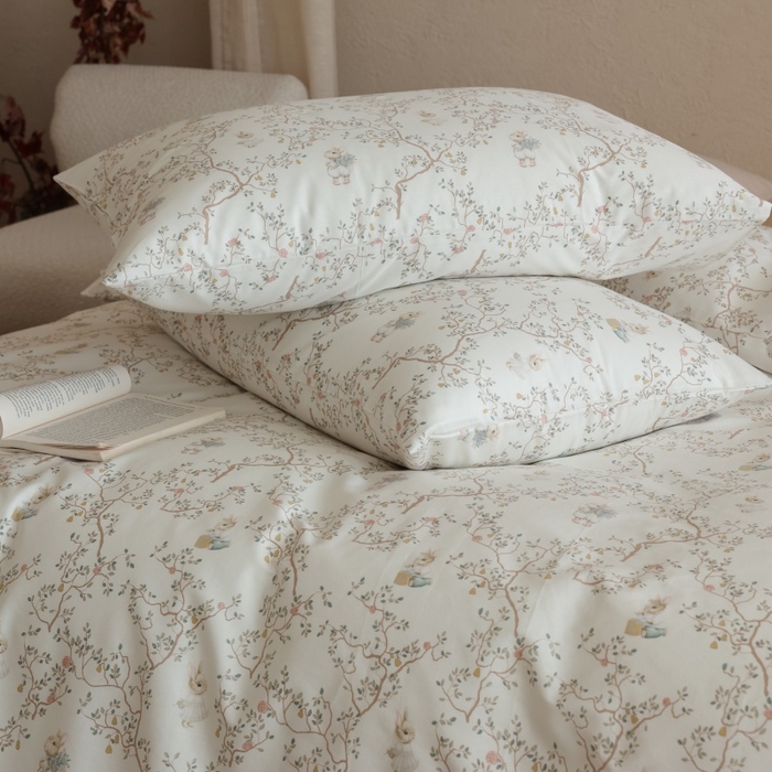 91家纺网 家纺一手货源 找家纺 棉眠 2026新款全棉纯棉印花四件套 森林来信