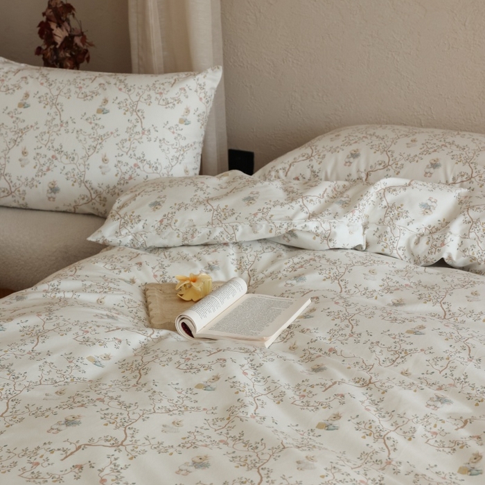 91家纺网 家纺一手货源 找家纺 棉眠 2026新款全棉纯棉印花四件套 森林来信