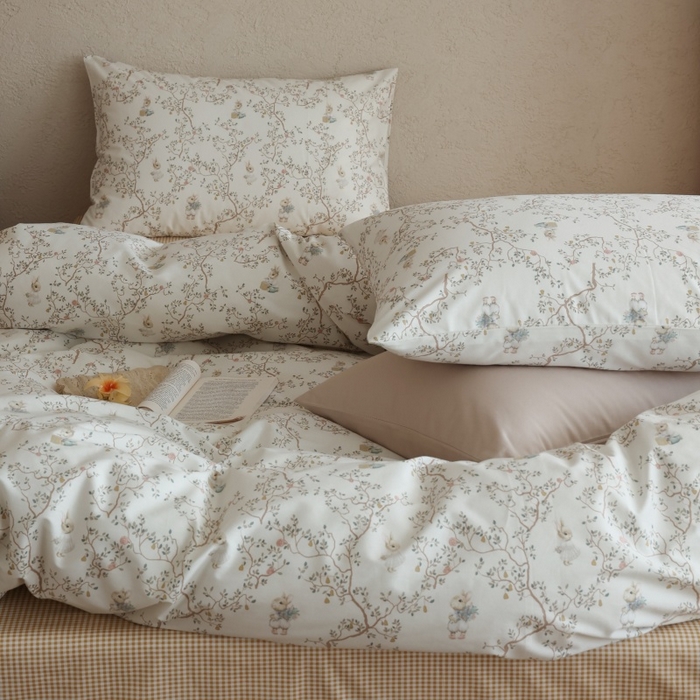 91家纺网 家纺一手货源 找家纺 棉眠 2026新款全棉纯棉印花四件套 森林来信