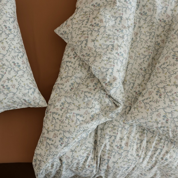 91家纺网 家纺一手货源 找家纺 棉眠 2026新款全棉纯棉印花四件套 松下花枝