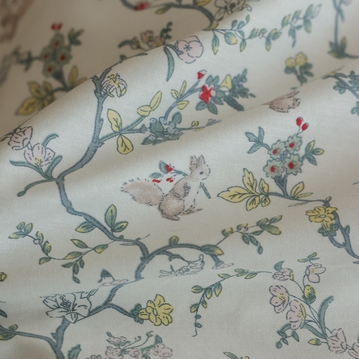 91家纺网 家纺一手货源 找家纺 棉眠 2026新款全棉纯棉印花四件套 松下花枝