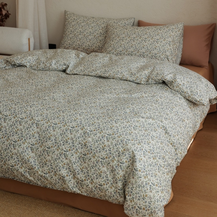 棉眠 2026新款全棉纯棉印花四件套 燕麦煎茶