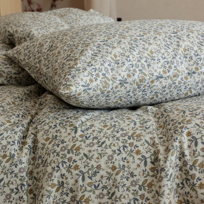 91家纺网 家纺一手货源 找家纺 棉眠 2026新款全棉纯棉印花四件套 燕麦煎茶