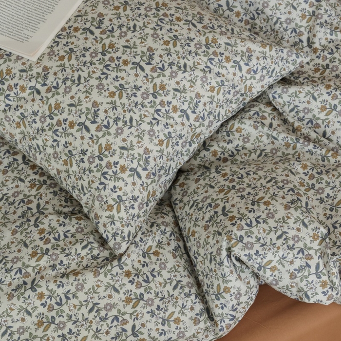 91家纺网 家纺一手货源 找家纺 棉眠 2026新款全棉纯棉印花四件套 燕麦煎茶