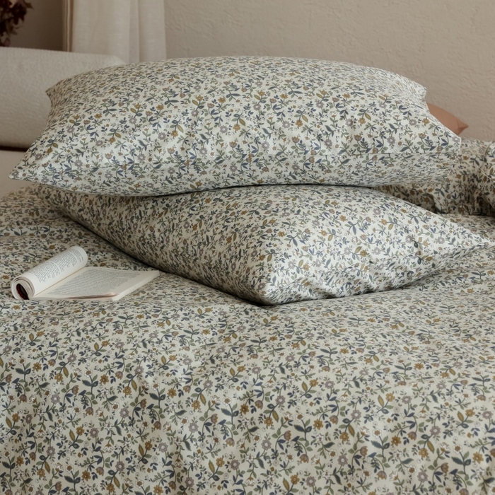 91家纺网 家纺一手货源 找家纺 棉眠 2026新款全棉纯棉印花四件套 燕麦煎茶