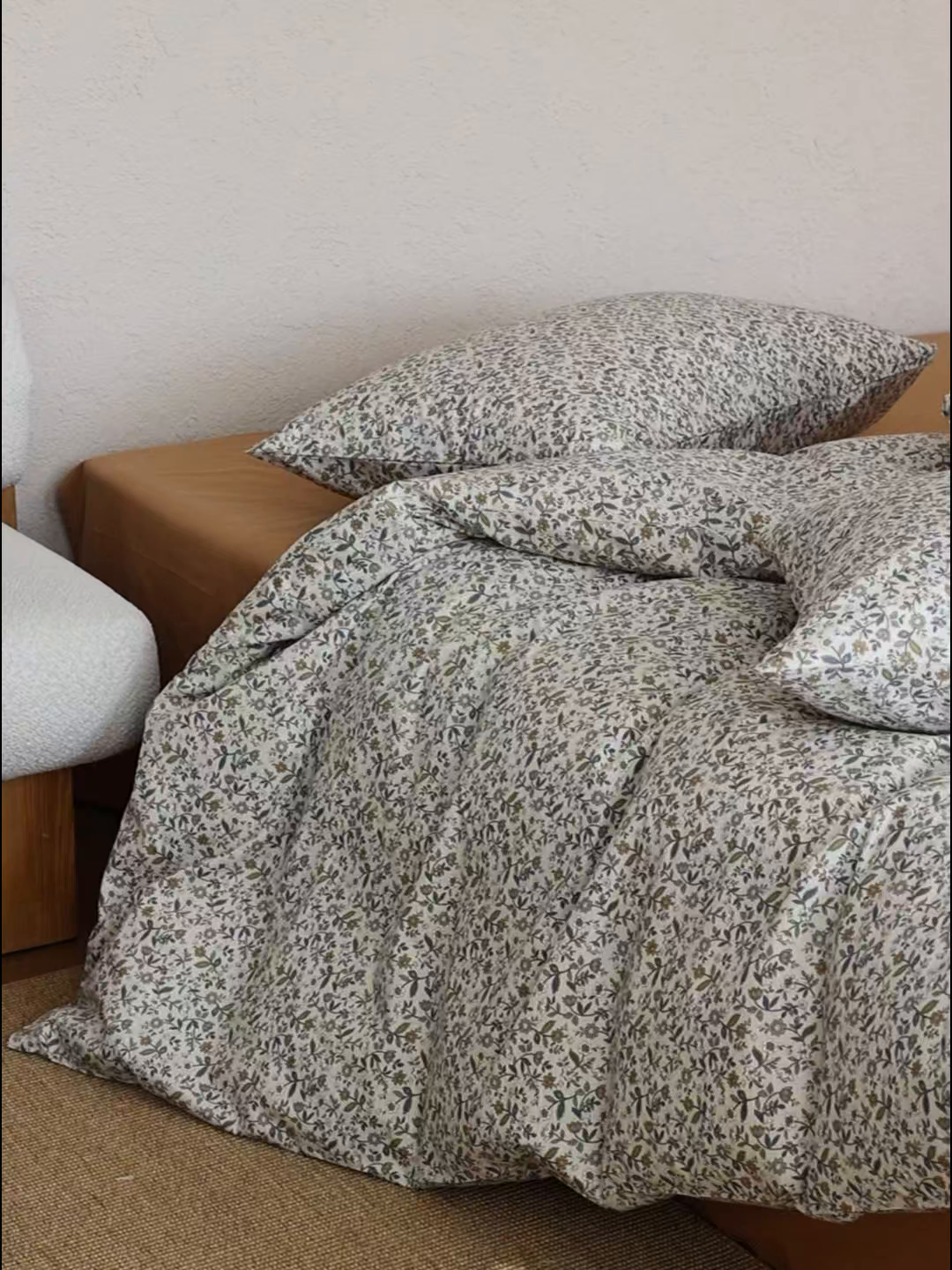 91家纺网 家纺一手货源 找家纺 棉眠 2026新款全棉纯棉印花四件套 燕麦煎茶