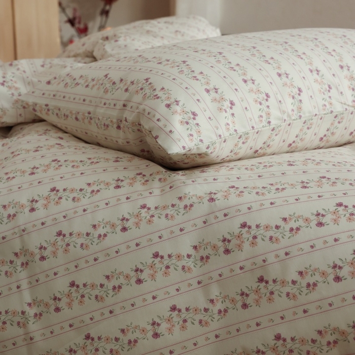 91家纺网 家纺一手货源 找家纺 棉眠 2026新款全棉纯棉印花四件套 紫韵花境