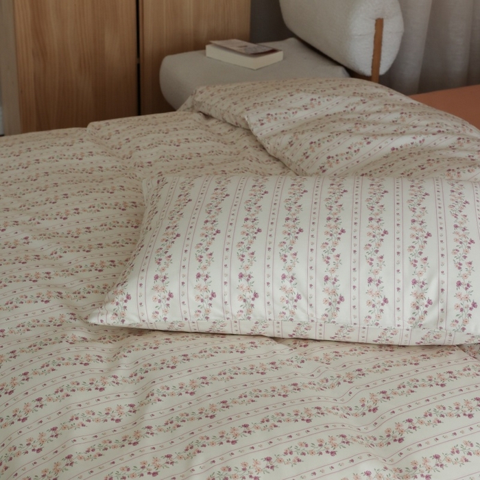 91家纺网 家纺一手货源 找家纺 棉眠 2026新款全棉纯棉印花四件套 紫韵花境