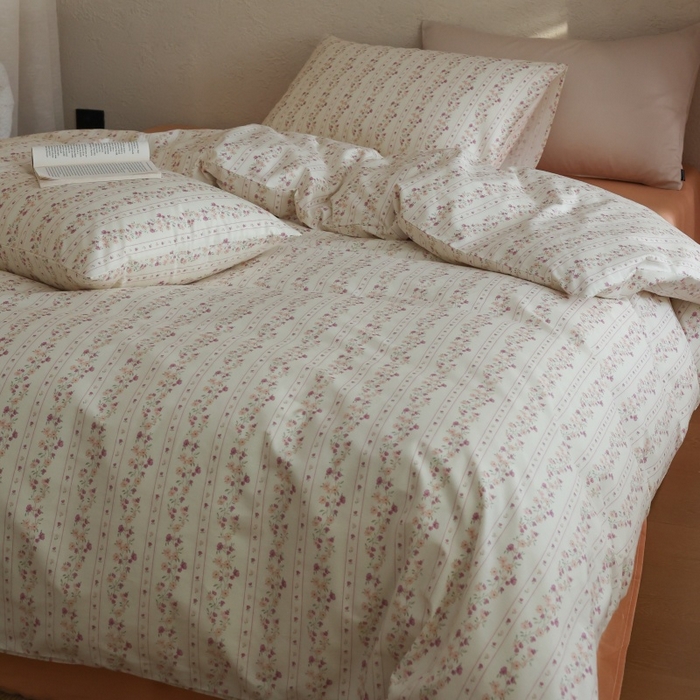 91家纺网 家纺一手货源 找家纺 棉眠 2026新款全棉纯棉印花四件套 紫韵花境