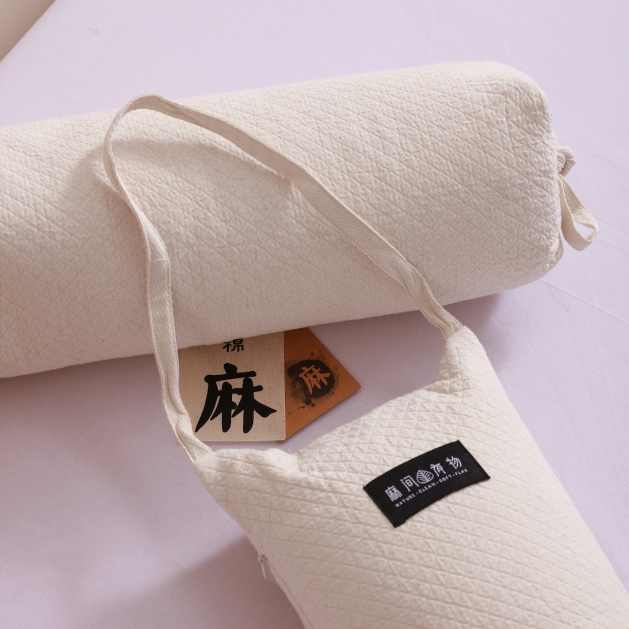 91家纺网 家纺一手货源 找家纺 （总）yyds网供 2025新款黑苦荞麦枕颈枕芯圆柱形枕头全棉麻整头荞麦壳支撑颈枕纯棉亚麻枕头枕芯