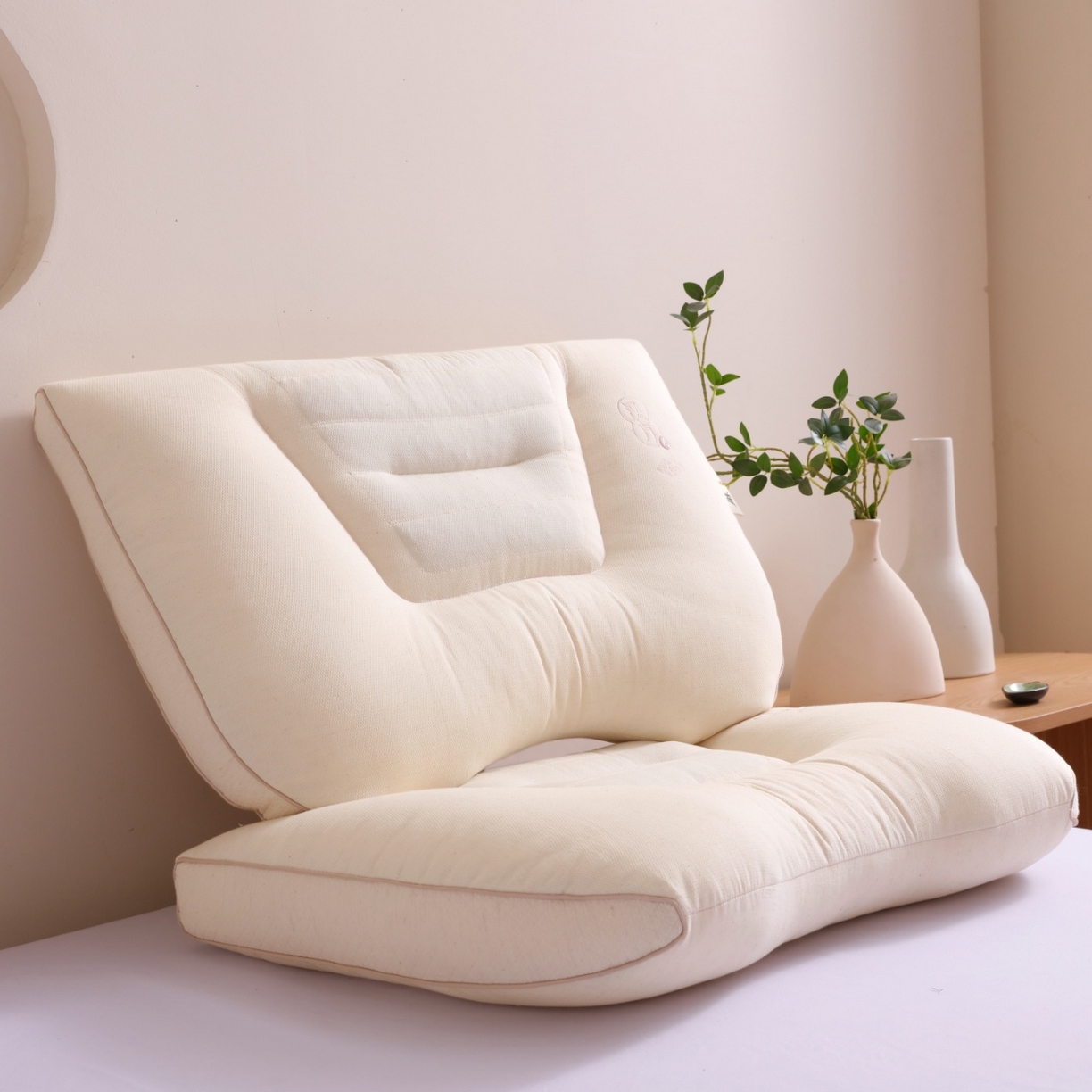 91家纺网 家纺一手货源 找家纺 （总）yyds网供 2025新款汉方眠麻枕芯决明子填充绣花枕头异形方形整头全棉纯棉亚麻定型枕枕头枕芯