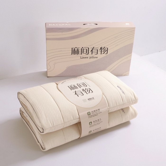 91家纺网 家纺一手货源 找家纺 （总）yyds网供 2025新款双栖棉麻枕芯全棉麻多功能定型枕纯棉亚麻枕头可拆卸枕头枕芯