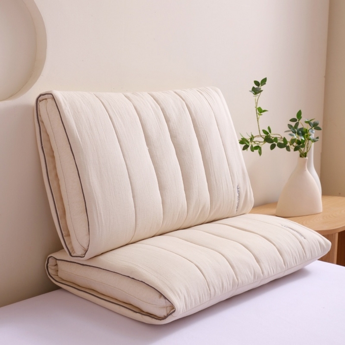 91家纺网 家纺一手货源 找家纺 （总）yyds网供 2025新款双栖棉麻枕芯全棉麻多功能定型枕纯棉亚麻枕头可拆卸枕头枕芯