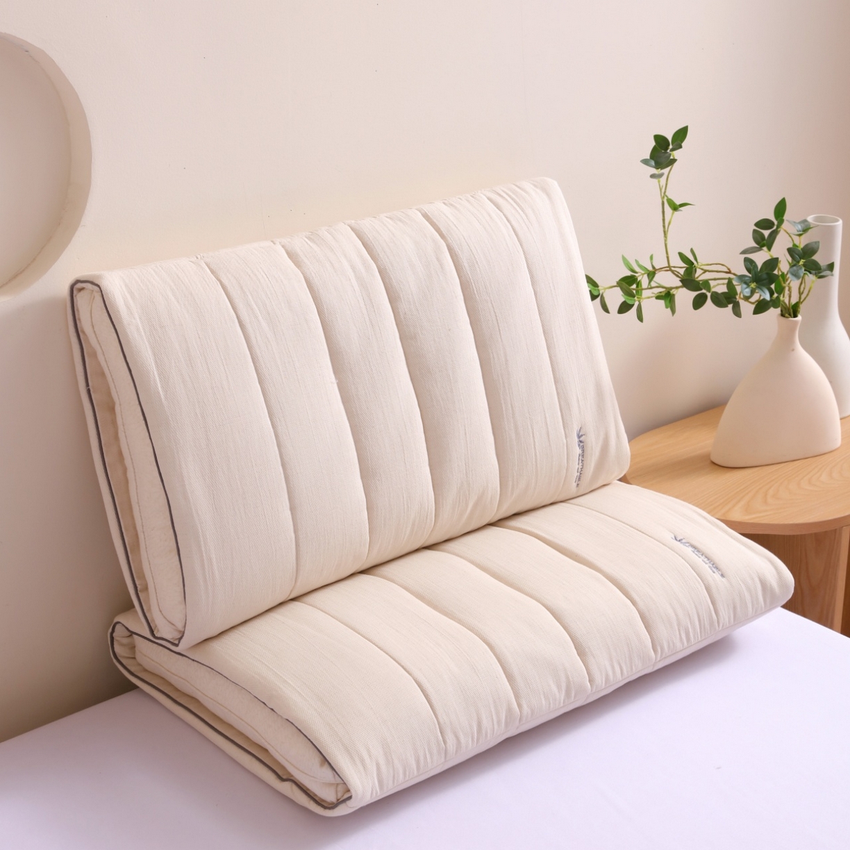 91家纺网 家纺一手货源 找家纺 （总）yyds网供 2025新款双栖棉麻枕芯全棉麻多功能定型枕纯棉亚麻枕头可拆卸枕头枕芯