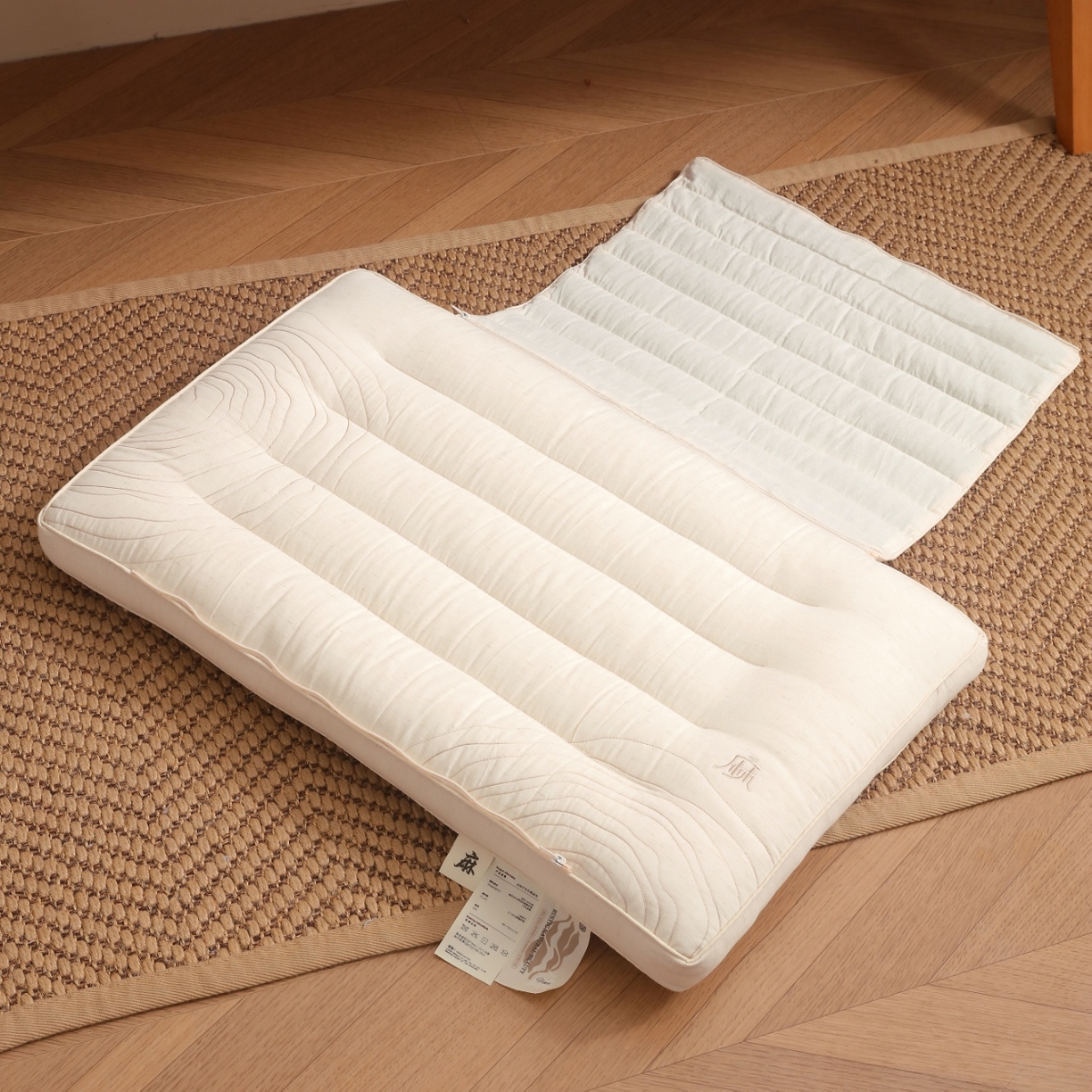 91家纺网 家纺一手货源 找家纺 （总）yyds网供 2025新款决明子填充木枳眠全棉麻枕芯清香养神纯棉亚麻枕头定型多功能枕头枕芯