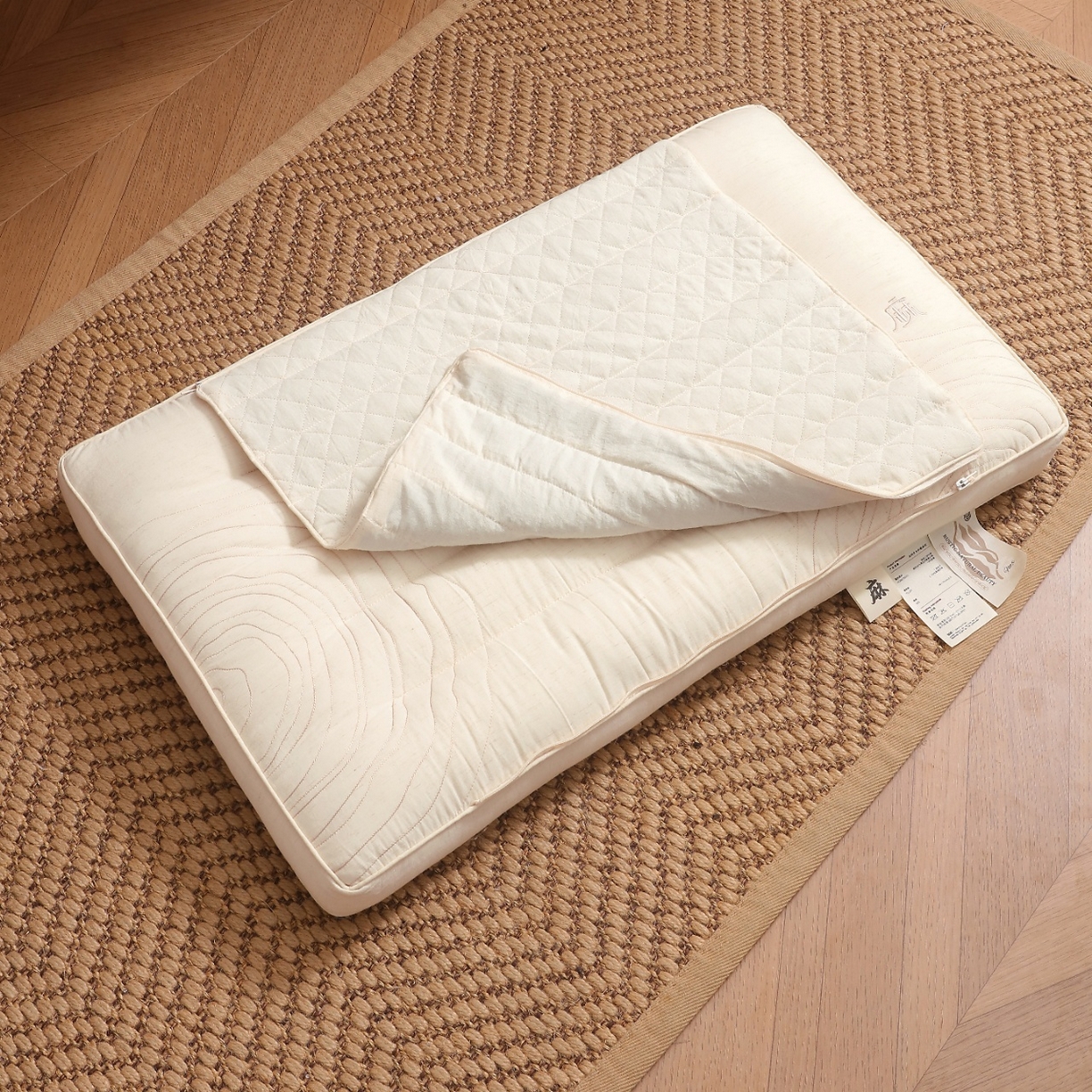 91家纺网 家纺一手货源 找家纺 （总）yyds网供 2025新款决明子填充木枳眠全棉麻枕芯清香养神纯棉亚麻枕头定型多功能枕头枕芯