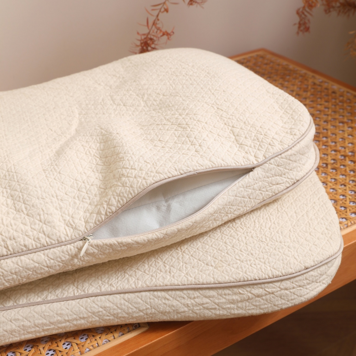 91家纺网 家纺一手货源 找家纺 （总）yyds网供 2025新款黑苦荞麦护颈枕芯全棉麻低枕头纯棉草本黑苦荞麦壳枕枕头枕芯