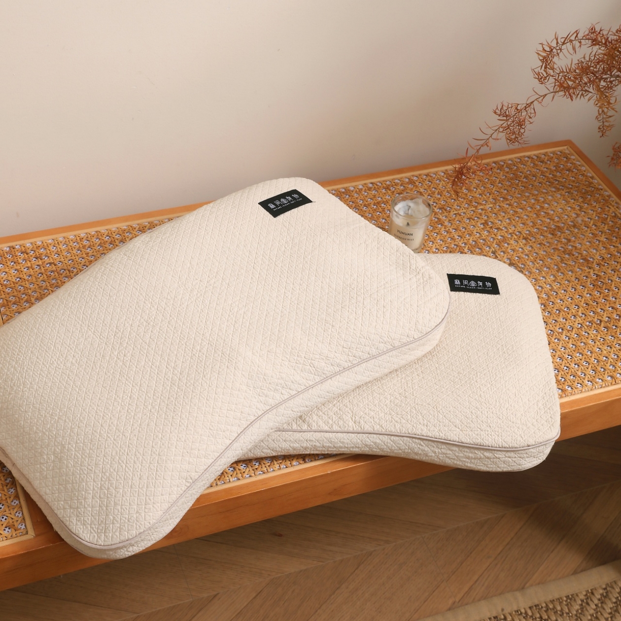 91家纺网 家纺一手货源 找家纺 （总）yyds网供 2025新款黑苦荞麦护颈枕芯全棉麻低枕头纯棉草本黑苦荞麦壳枕枕头枕芯