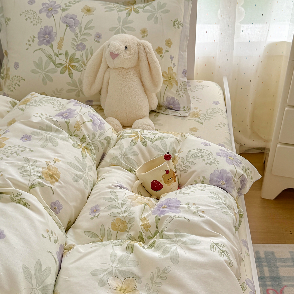 91家纺网 家纺一手货源 找家纺 （总）尚帛 2026新款全棉品质喷气印花爆款四件套 多规格套件 单品系列-四件套学生款