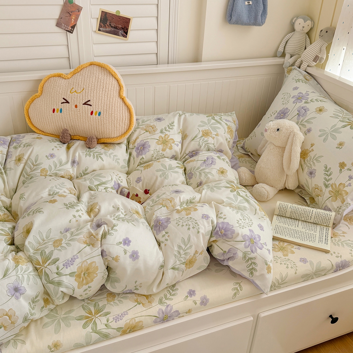 91家纺网 家纺一手货源 找家纺 （总）尚帛 2026新款全棉品质喷气印花爆款四件套 多规格套件 单品系列-四件套学生款