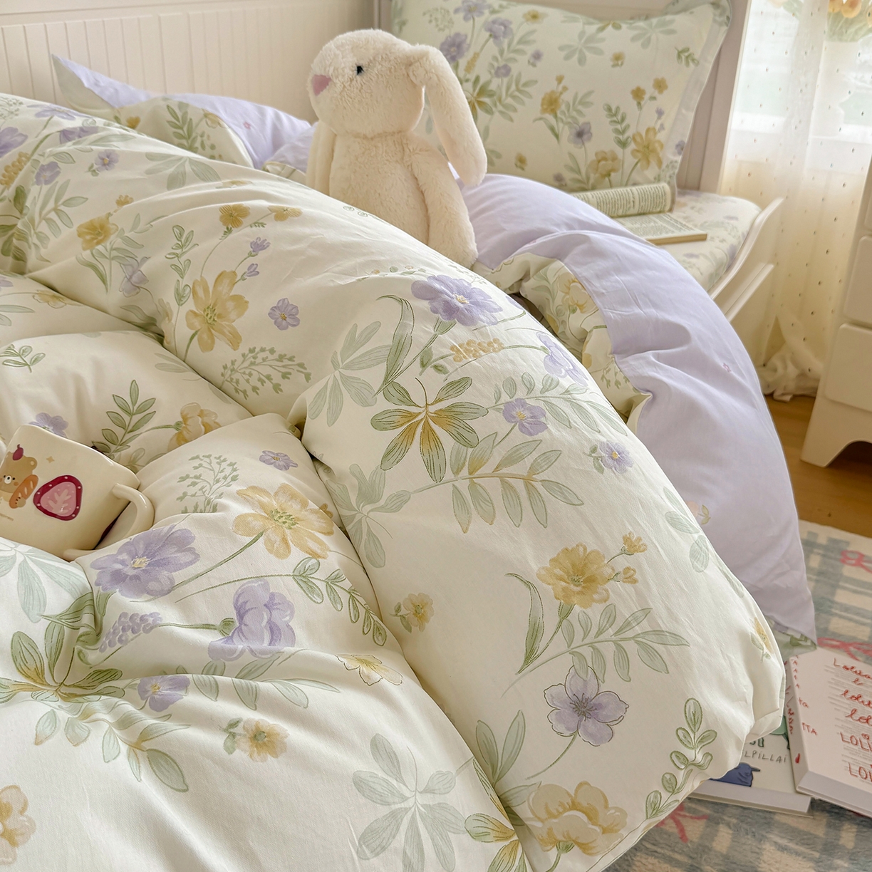 91家纺网 家纺一手货源 找家纺 （总）尚帛 2026新款全棉品质喷气印花爆款四件套 多规格套件 单品系列-四件套学生款