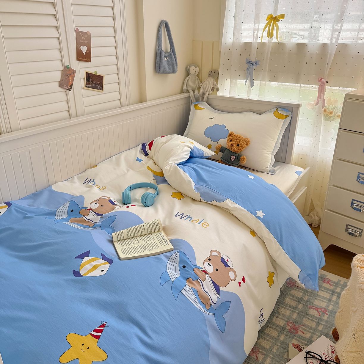 91家纺网 家纺一手货源 找家纺 （总）尚帛 2026新款全棉品质喷气印花爆款四件套 多规格套件 单品系列-四件套学生款