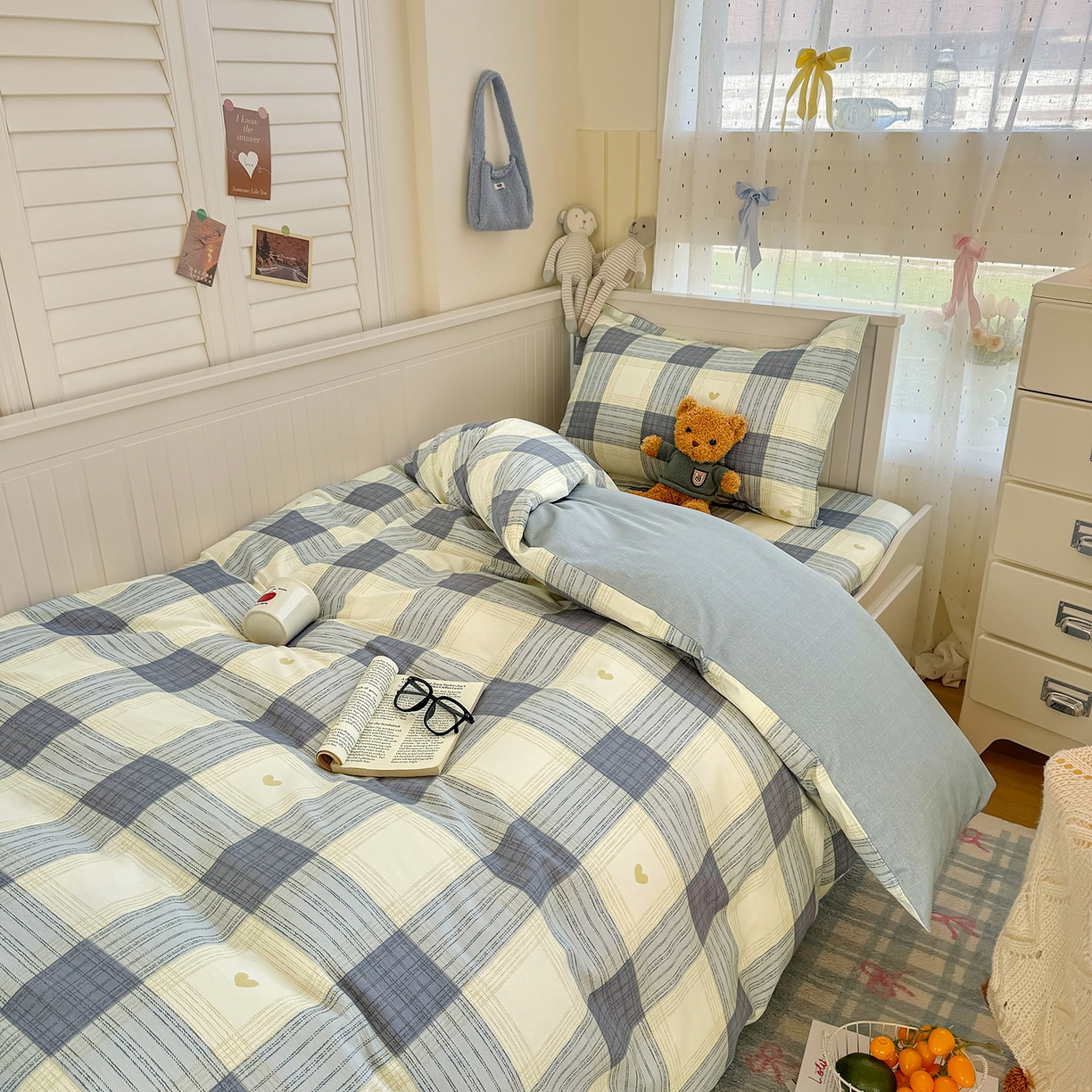 尚帛 2026新款全棉品质喷气印花爆款四件套 多规格套件 单品系列-四件套学生款 初心-灰