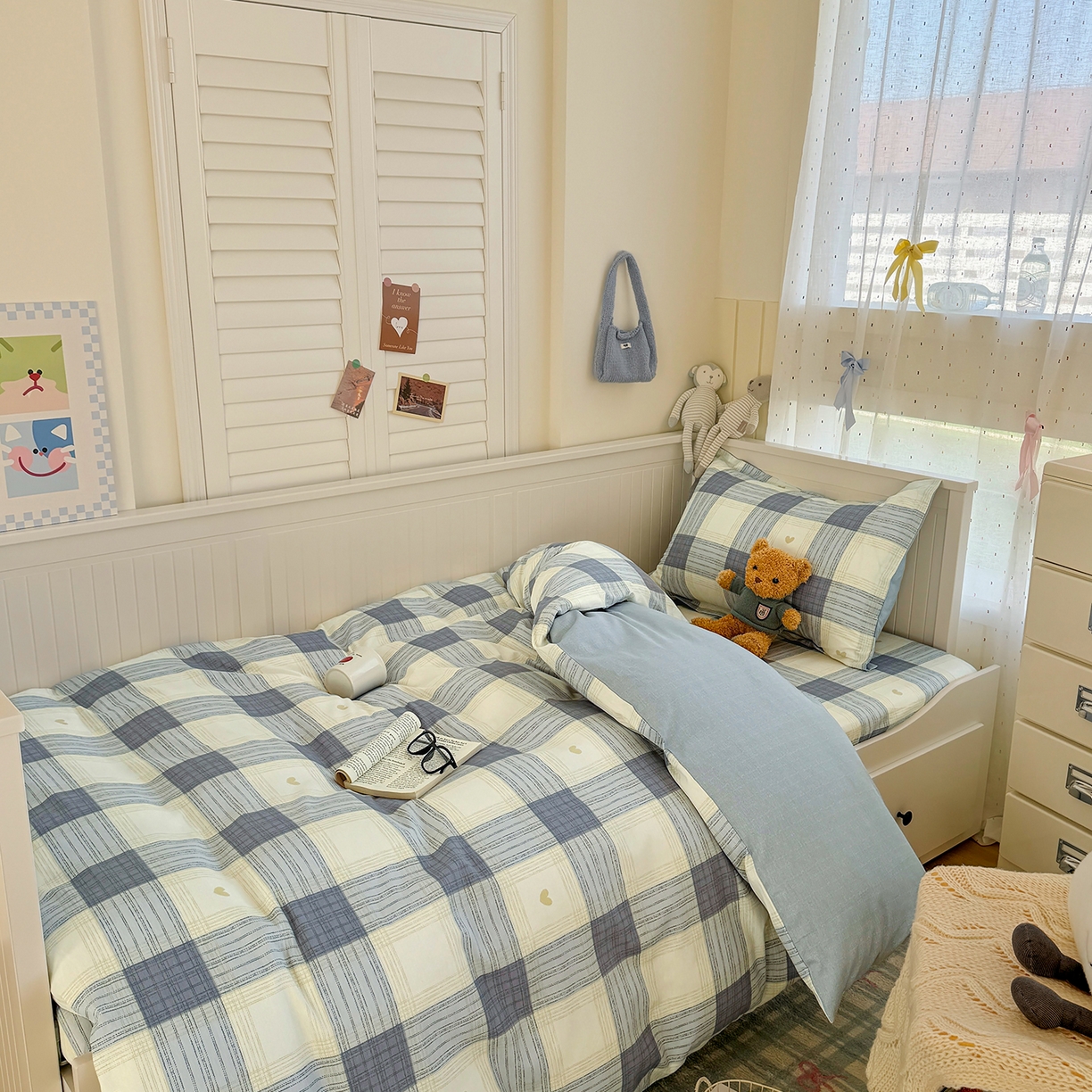 91家纺网 家纺一手货源 找家纺 尚帛 2026新款全棉品质喷气印花爆款四件套 多规格套件 单品系列-四件套学生款 初心-灰