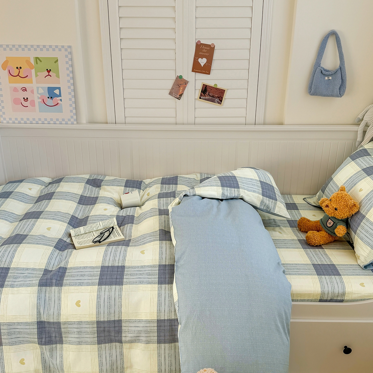 91家纺网 家纺一手货源 找家纺 尚帛 2026新款全棉品质喷气印花爆款四件套 多规格套件 单品系列-四件套学生款 初心-灰