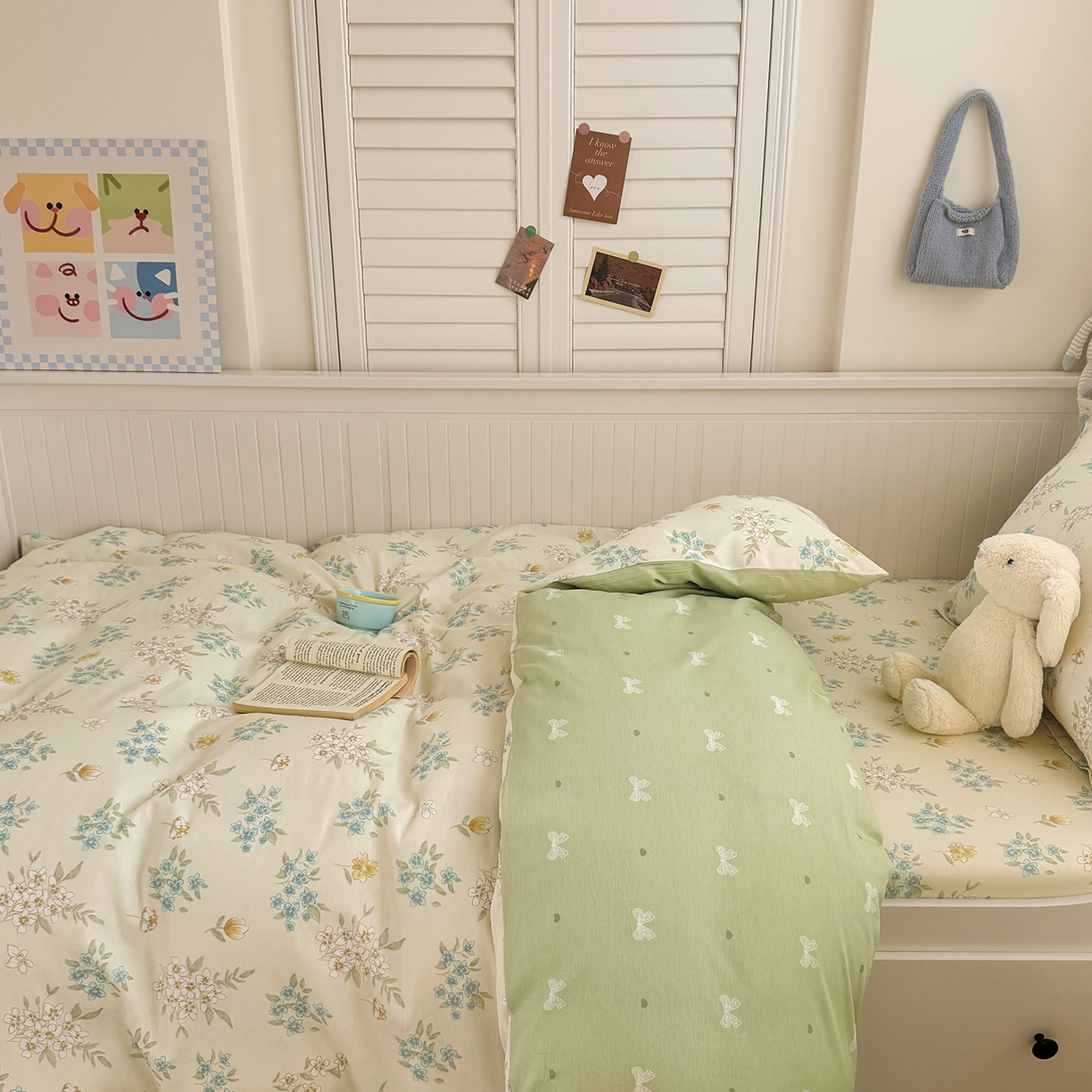 91家纺网 家纺一手货源 找家纺 尚帛 2026新款全棉品质喷气印花爆款四件套 多规格套件 单品系列-四件套学生款 春漫庭