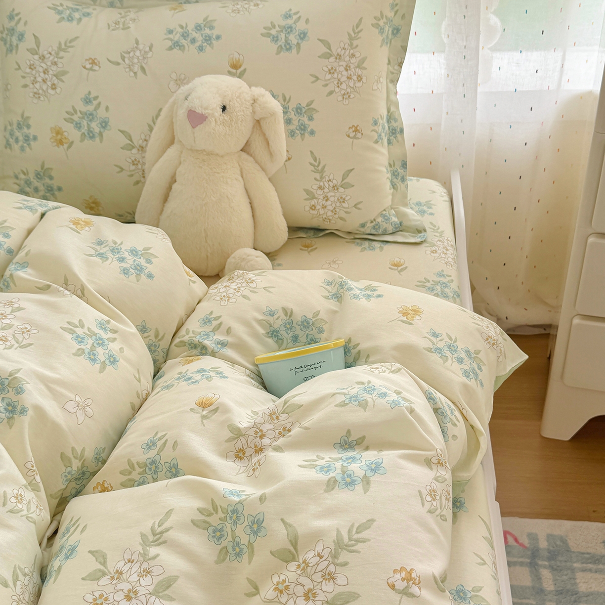 91家纺网 家纺一手货源 找家纺 尚帛 2026新款全棉品质喷气印花爆款四件套 多规格套件 单品系列-四件套学生款 春漫庭