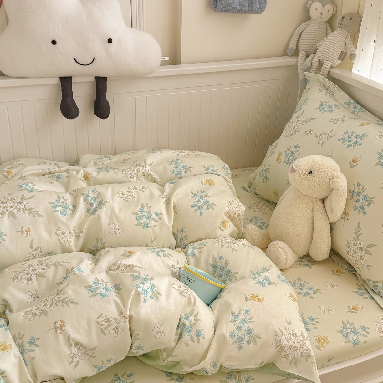 91家纺网 家纺一手货源 找家纺 尚帛 2026新款全棉品质喷气印花爆款四件套 多规格套件 单品系列-四件套学生款 春漫庭