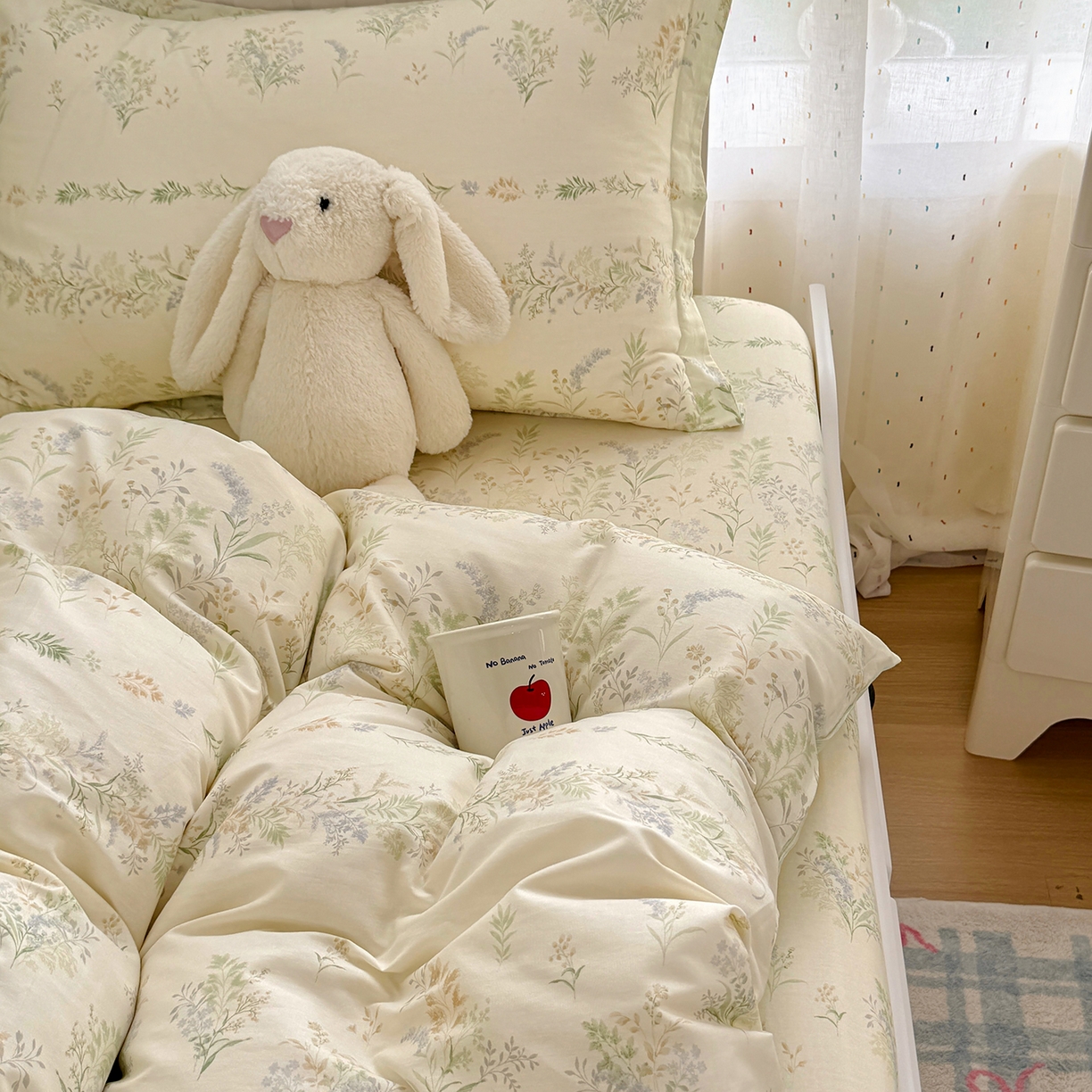 91家纺网 家纺一手货源 找家纺 尚帛 2026新款全棉品质喷气印花爆款四件套 多规格套件 单品系列-四件套学生款 丛草集