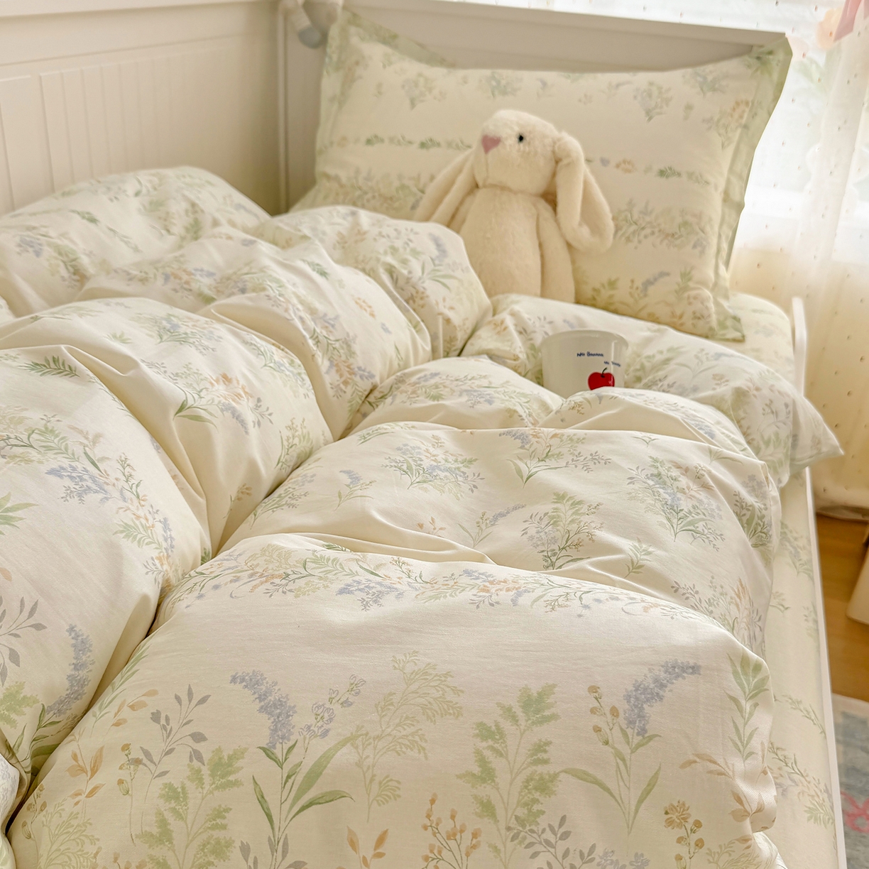 91家纺网 家纺一手货源 找家纺 尚帛 2026新款全棉品质喷气印花爆款四件套 多规格套件 单品系列-四件套学生款 丛草集