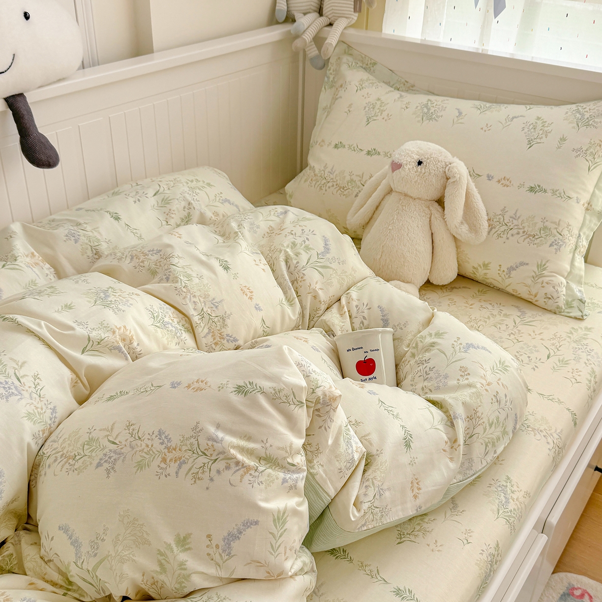 91家纺网 家纺一手货源 找家纺 尚帛 2026新款全棉品质喷气印花爆款四件套 多规格套件 单品系列-四件套学生款 丛草集