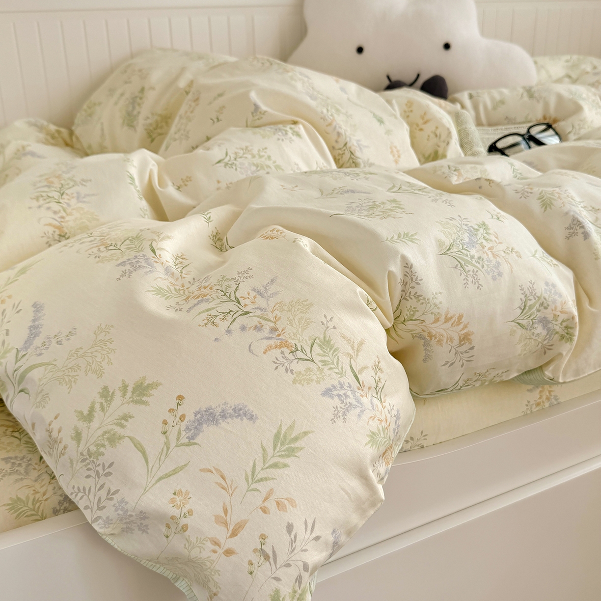 91家纺网 家纺一手货源 找家纺 尚帛 2026新款全棉品质喷气印花爆款四件套 多规格套件 单品系列-四件套学生款 丛草集