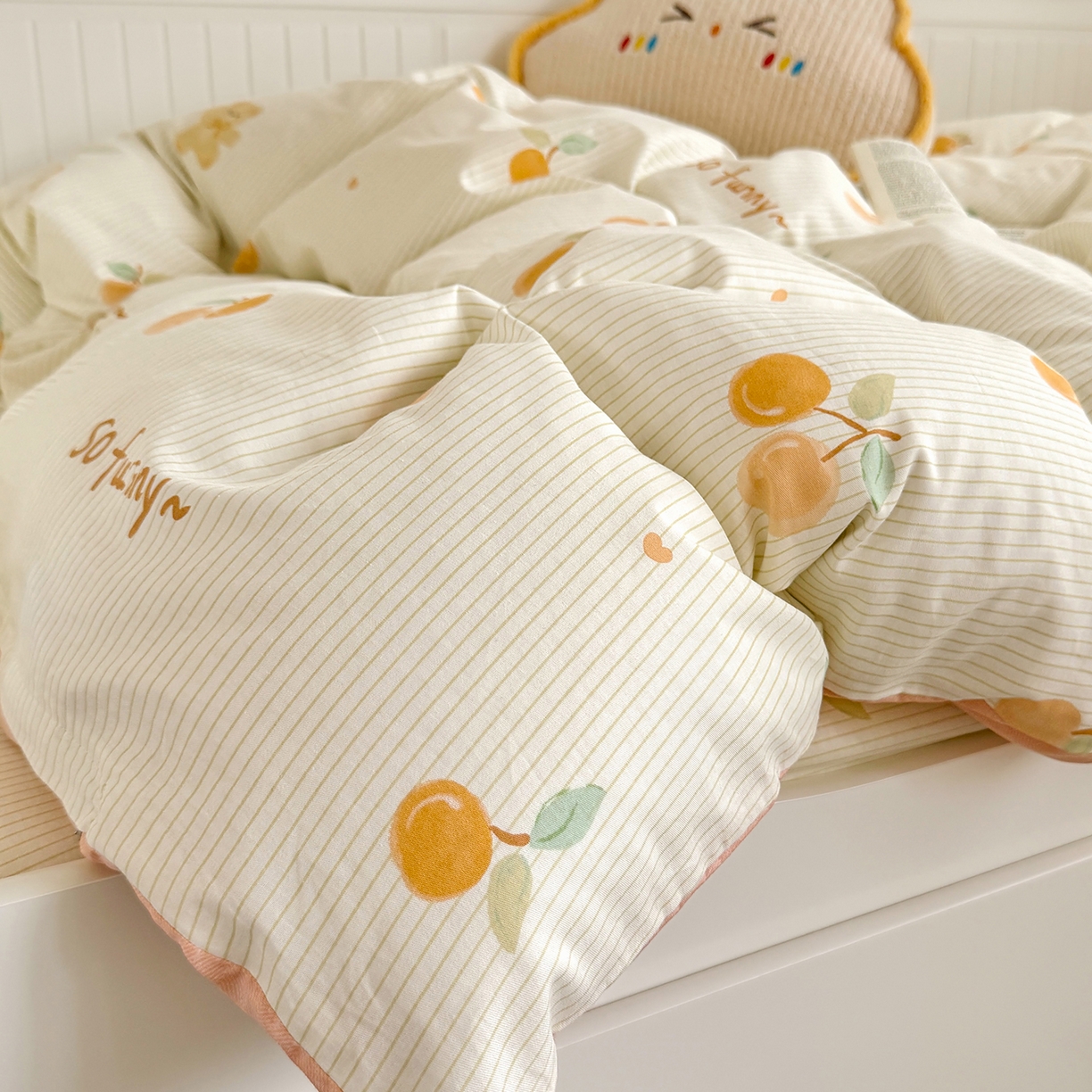 91家纺网 家纺一手货源 找家纺 尚帛 2026新款全棉品质喷气印花爆款四件套 多规格套件 单品系列-四件套学生款 欢乐碰碰熊