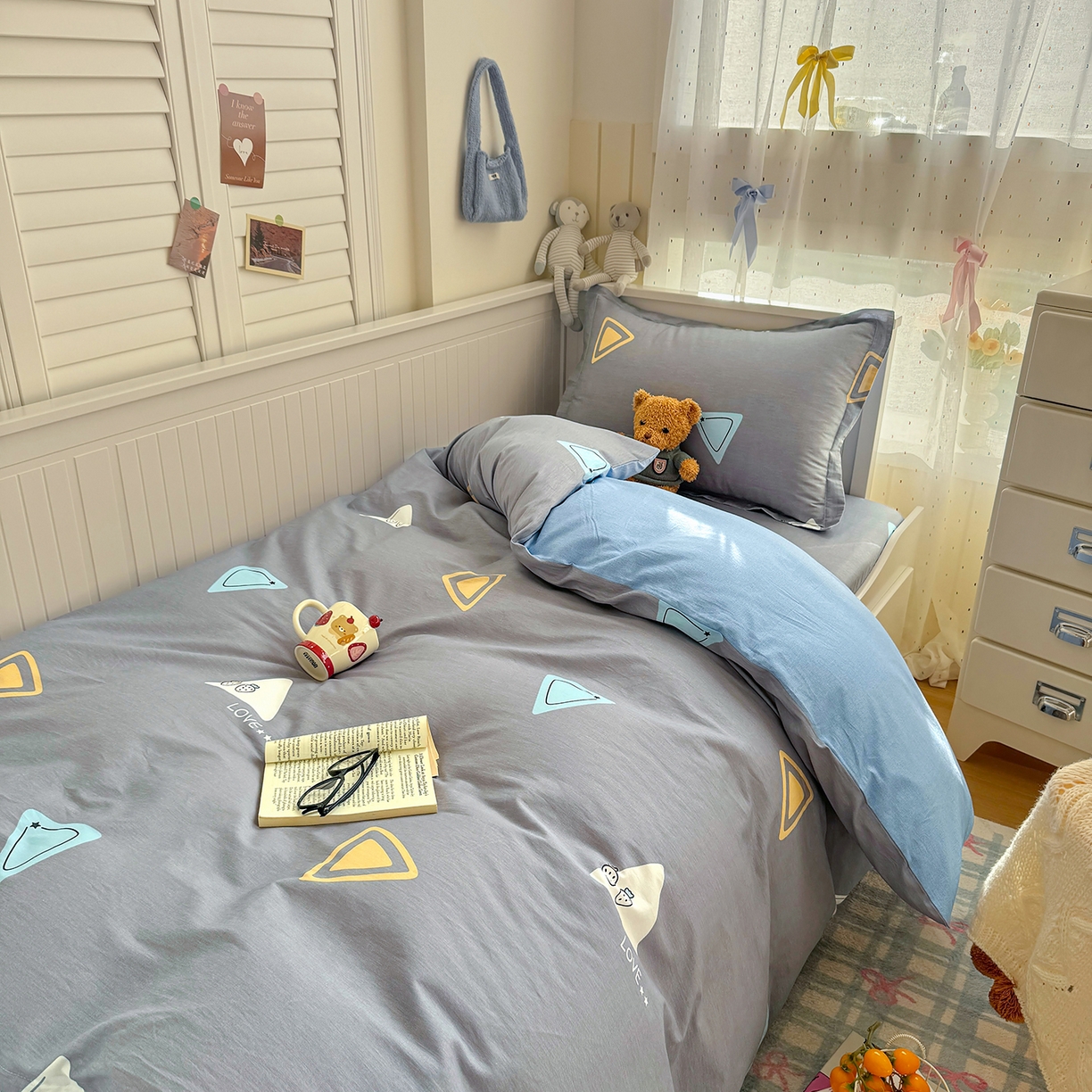 尚帛 2026新款全棉品质喷气印花爆款四件套 多规格套件 单品系列-四件套学生款 吉米