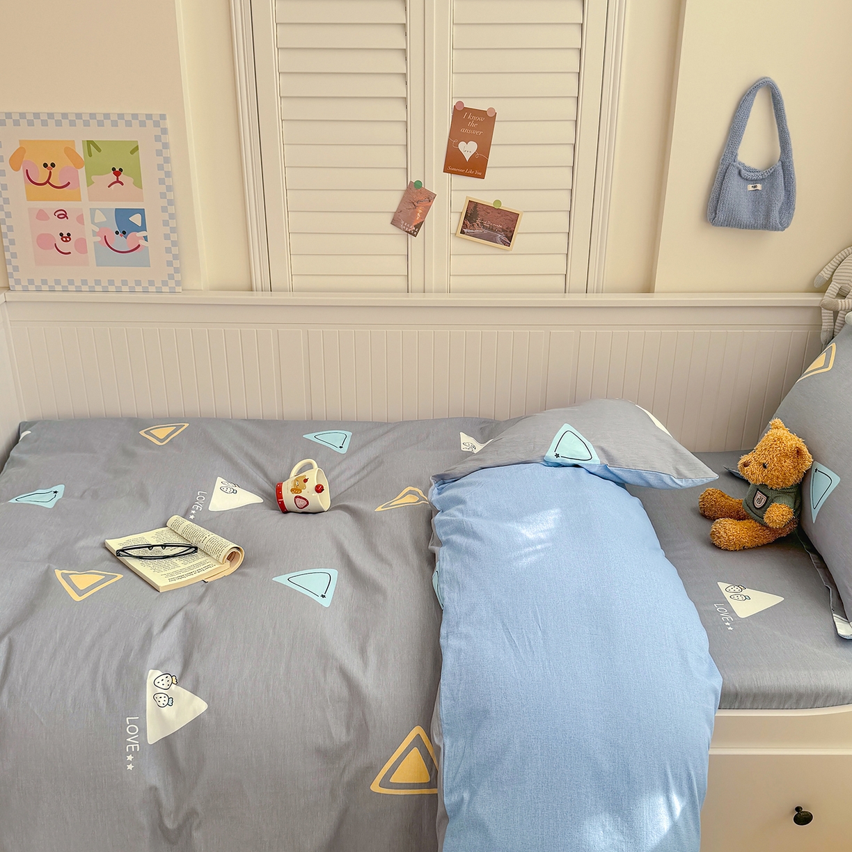 91家纺网 家纺一手货源 找家纺 尚帛 2026新款全棉品质喷气印花爆款四件套 多规格套件 单品系列-四件套学生款 吉米