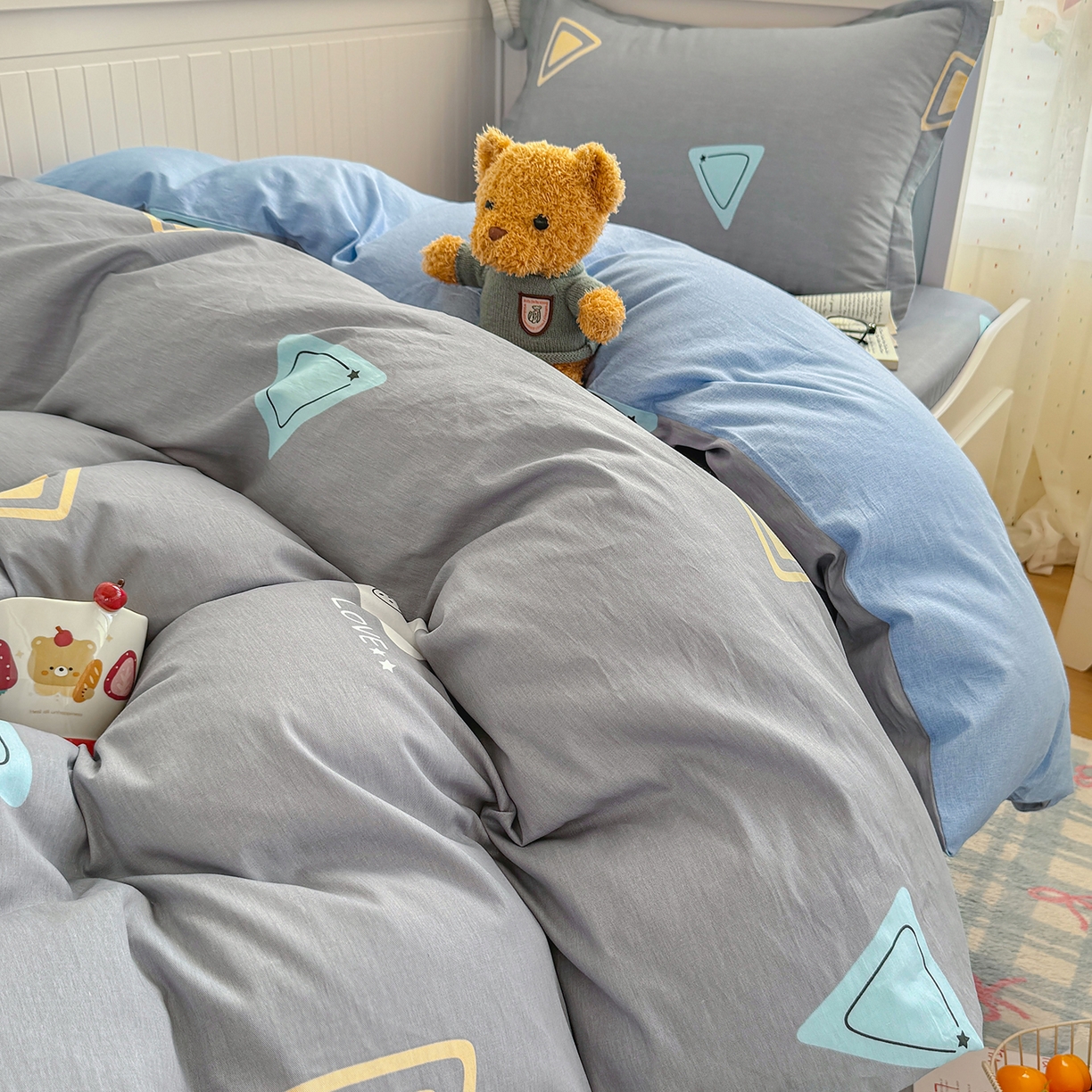 91家纺网 家纺一手货源 找家纺 尚帛 2026新款全棉品质喷气印花爆款四件套 多规格套件 单品系列-四件套学生款 吉米