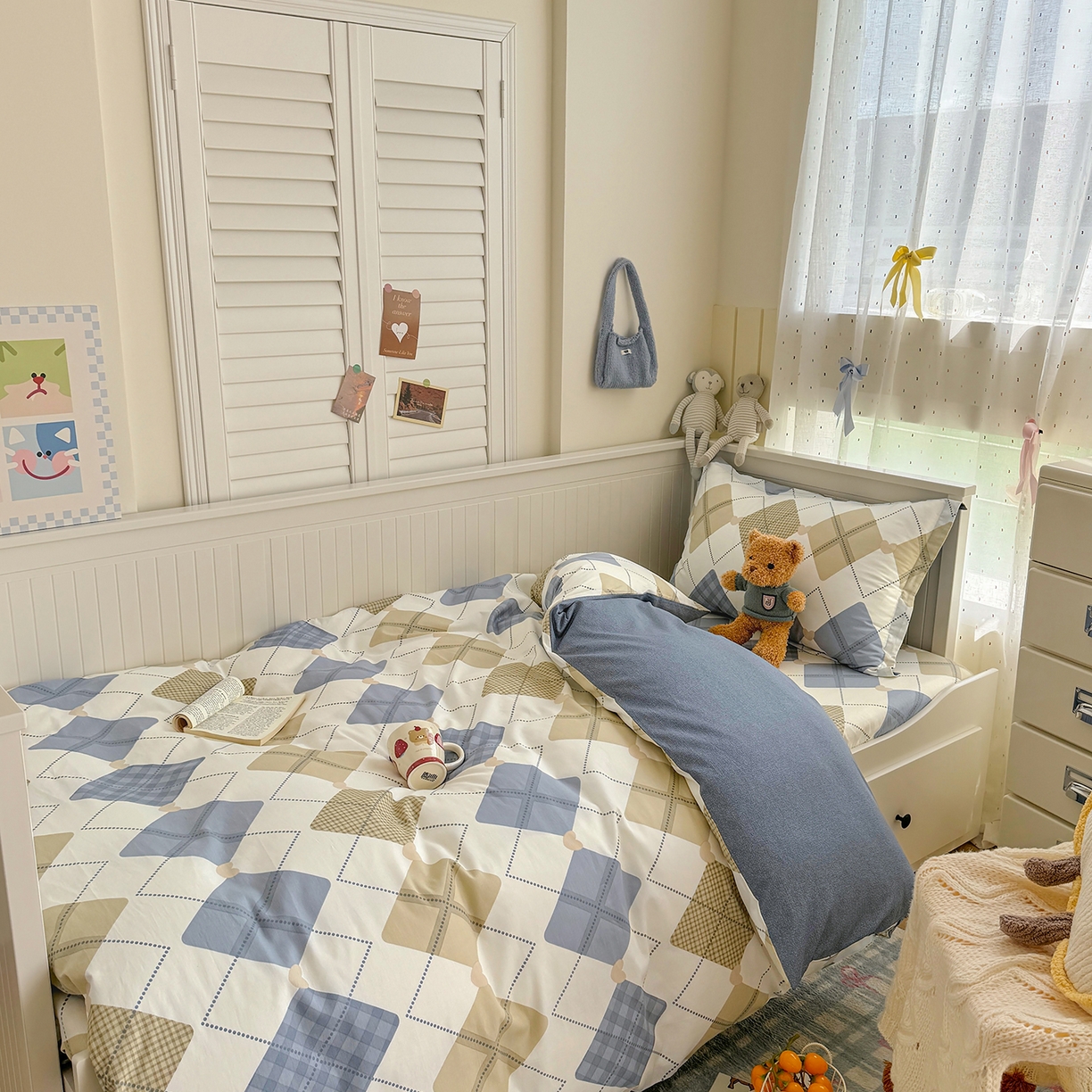 91家纺网 家纺一手货源 找家纺 尚帛 2026新款全棉品质喷气印花爆款四件套 多规格套件 单品系列-四件套学生款 佳丽斯