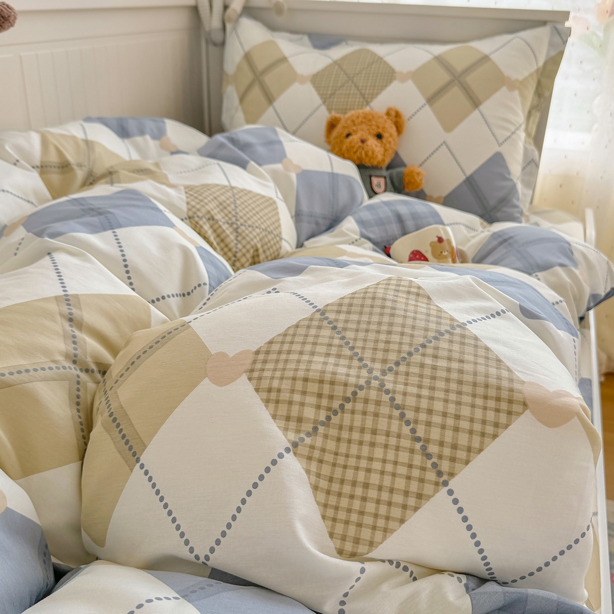 91家纺网 家纺一手货源 找家纺 尚帛 2026新款全棉品质喷气印花爆款四件套 多规格套件 单品系列-四件套学生款 佳丽斯