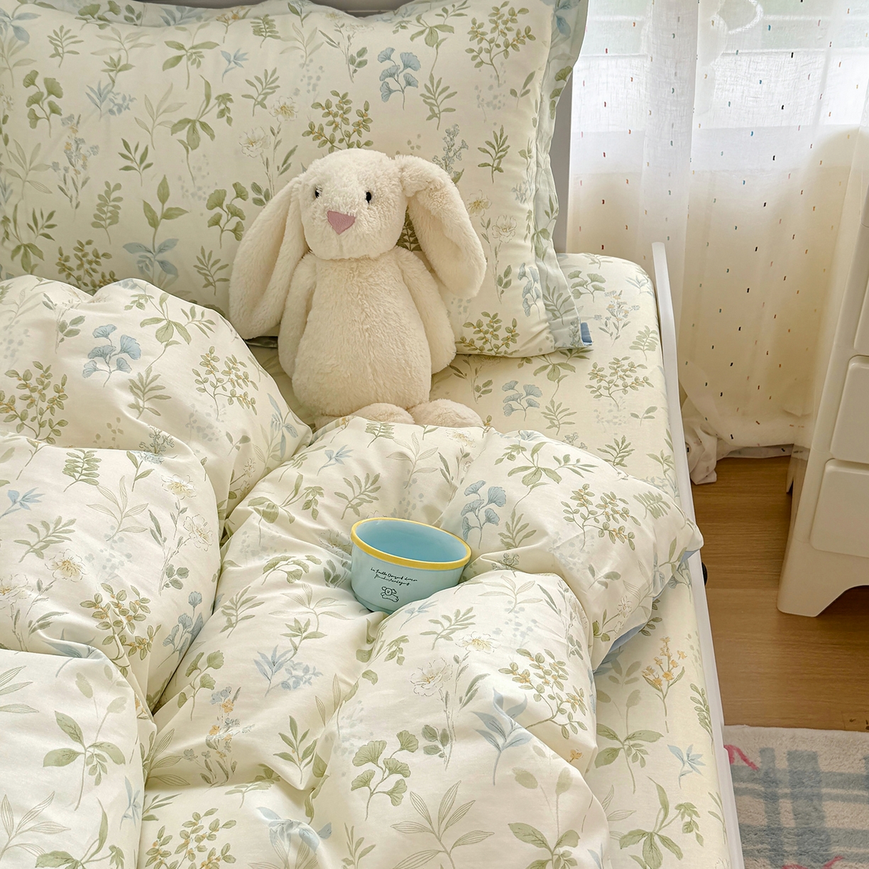 91家纺网 家纺一手货源 找家纺 尚帛 2026新款全棉品质喷气印花爆款四件套 多规格套件 单品系列-四件套学生款 浅草繁花